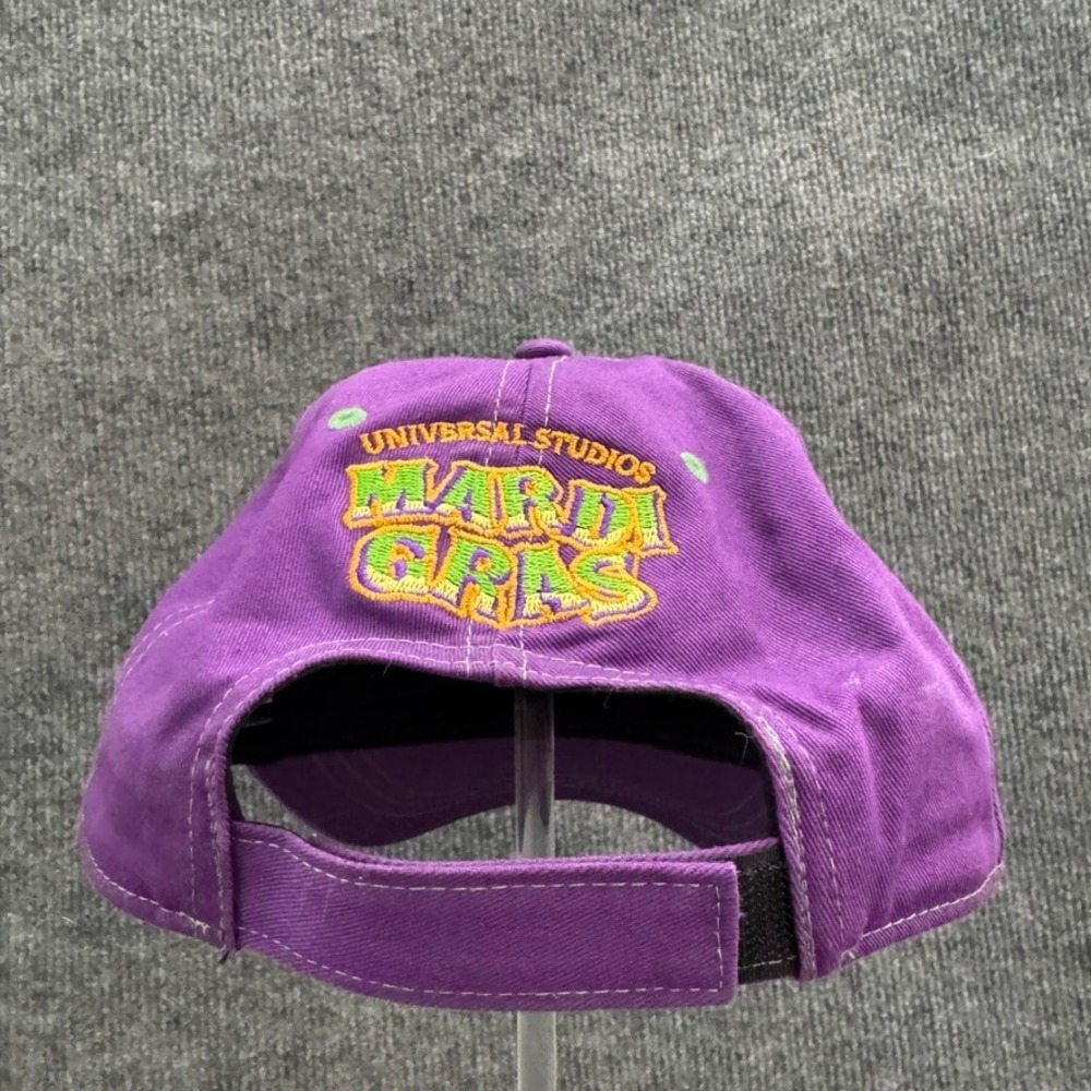 Universal Studios Florida Mardi Gras Alligator Purple Cotton Adjustable Hat Cap - Picture 4 of 8